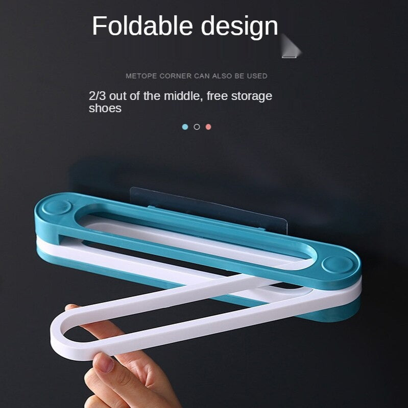 3 in 1 Shoe Rack Towel Rack Foldable Wall Mounted