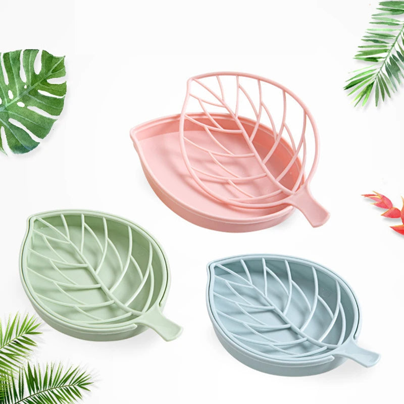 Leaf Shape Soap Holder Non Slip Soap Box