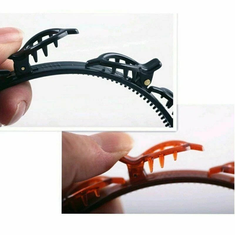 Double Layer Braider Bangs Hairpin Hairband With Hair Clip