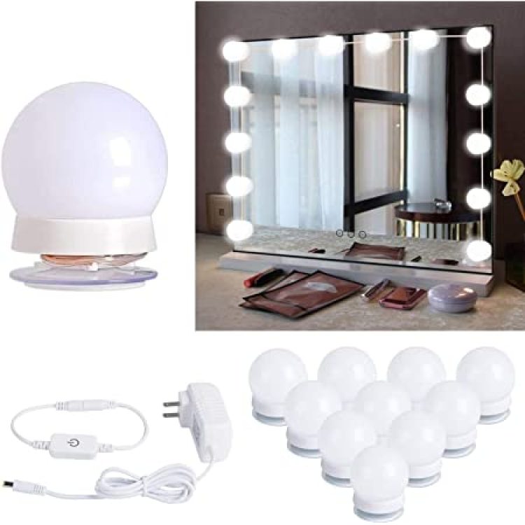 Vanity Light LED Bulbs for Makeup Mirror | 10 Bulbs with 3 Light Modes