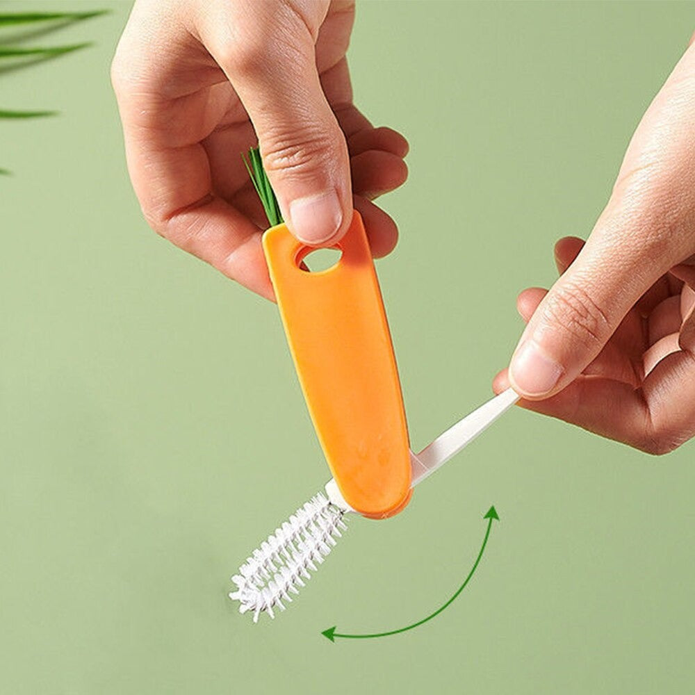 Carrot 3-in-1 Cup Lid Cleaning Brush