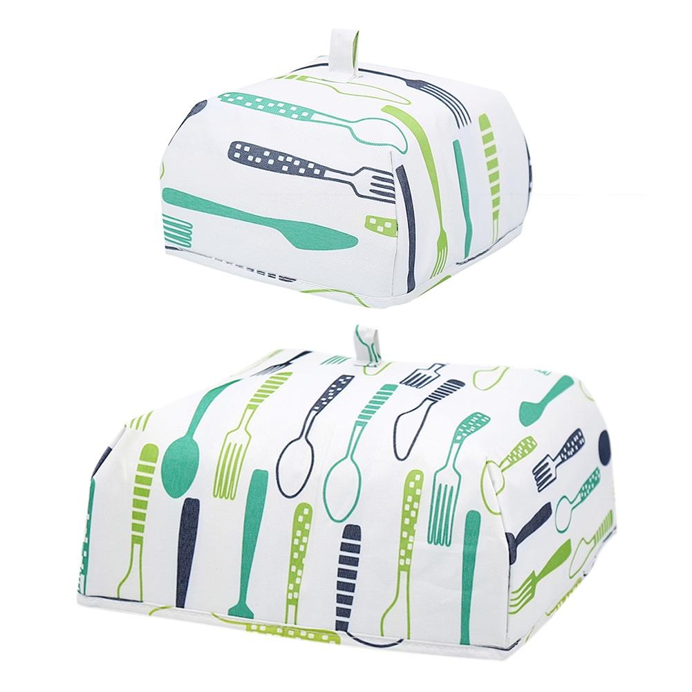 2 PC Foldable Insulated Food Dish Cover (Random Color)