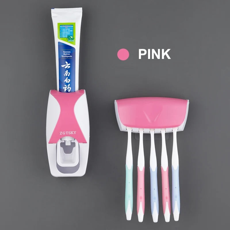 Toothbrush and paste holder