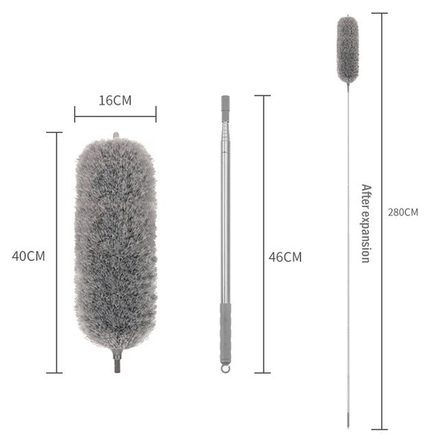 280cm Microfiber Duster Extendable Duster Cleaner Brush Telescopic Catcher Mites Gap Dust Removal Dusters Home Cleaning Tools
