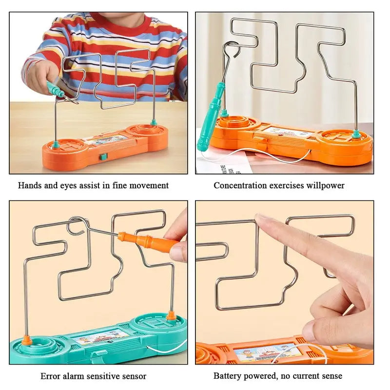 Hot Electric Montessori Roller Game Toy Electric Bump Touch Maze Game Classic Wire Maze Toy For Children Kid Toddlers