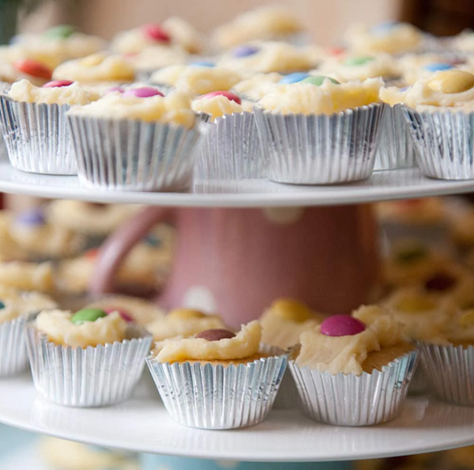 162Pcs/Lot Silver Aluminium Foil Cup Cake Disposable