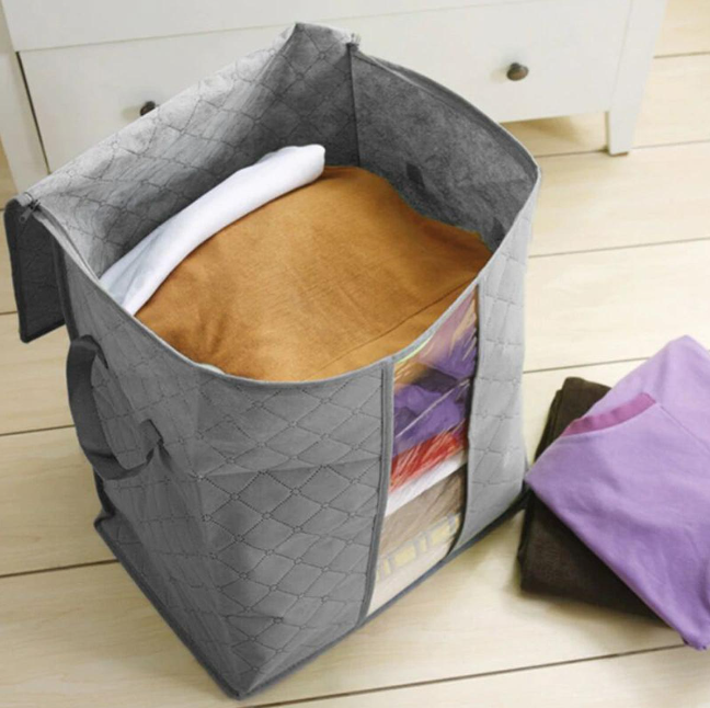 Portable Storage Bamboo Bag Clothes Storage Bag Organizer