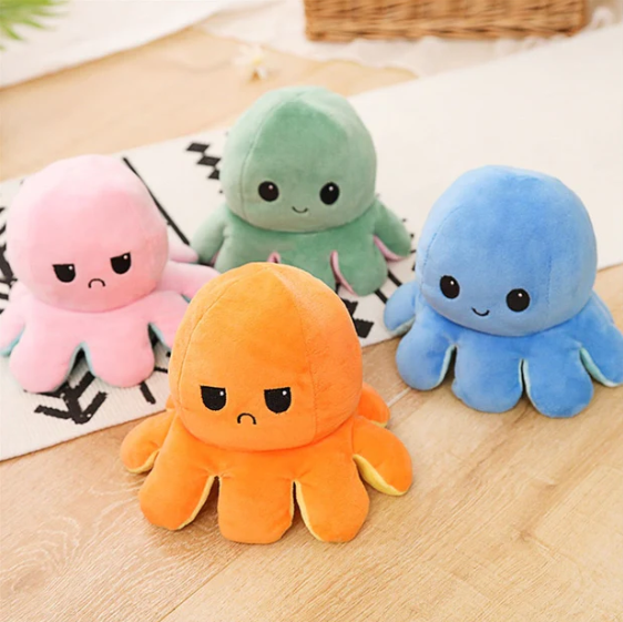 Double Sided Reversible Octopus Plush Toy