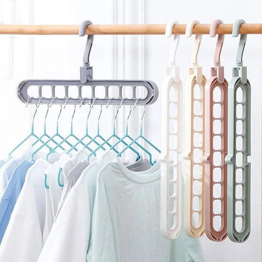 9 Hole Hanger Magic Clothes Foldable Hanger