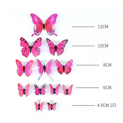 12Pcs Magnet Butterflies Stickers