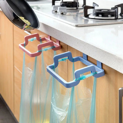 1PC Kitchen Cabinet Door Plastic Garbage Dustbin Bracket Trash Bag Holder