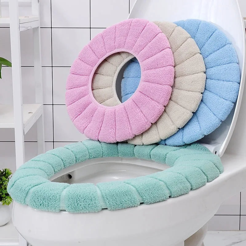 Toilet Seat Cushion Winter Velvet Warm Seat Cover