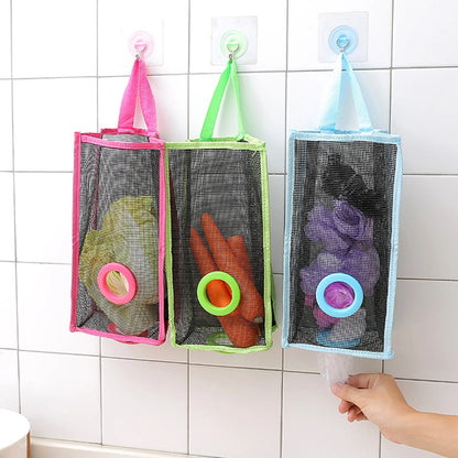 Multi-Purpose Hanging Shopper Dispenser Holder & Organizer Bag