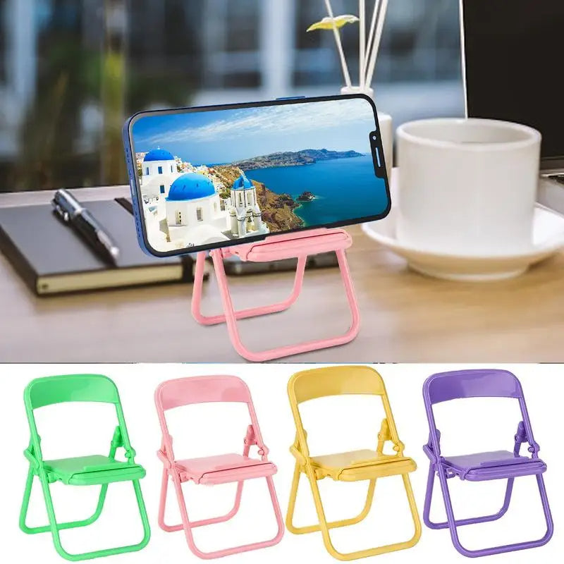 Portable Mini Mobile Phone Stand Desktop Chair