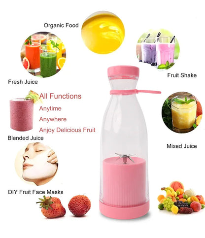 Smart Automatic Portable Electric 350ml Gear Cutter Usb Mixer Mini Juicer Blender