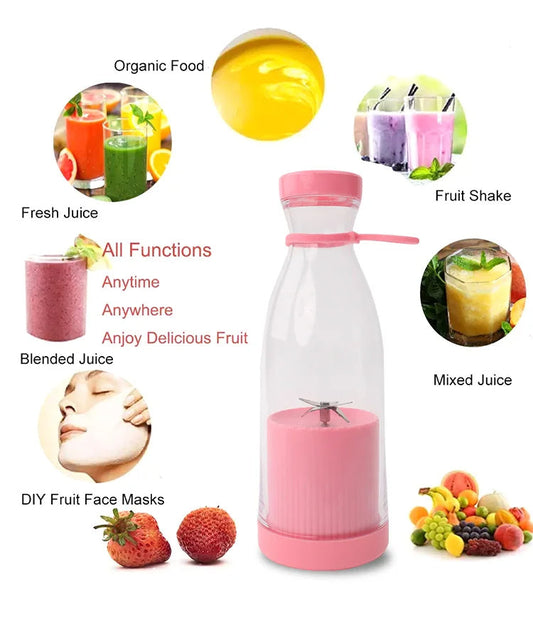Smart Automatic Portable Electric 350ml Gear Cutter Usb Mixer Mini Juicer Blender