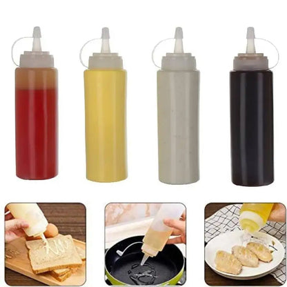 Pack Of 3 - Squeeze Condiment Plastic ketchup Bottles