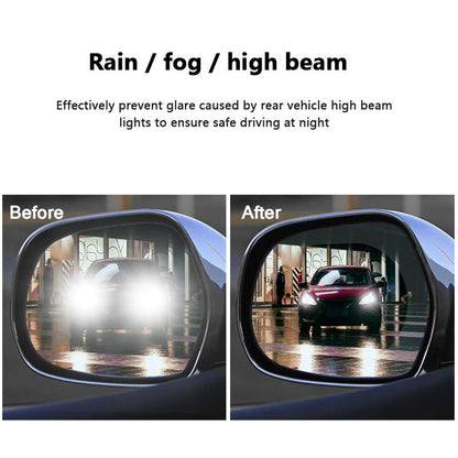 2pcs 100*150mm Car Rearview Mirror Rainproof Film Anti Fog