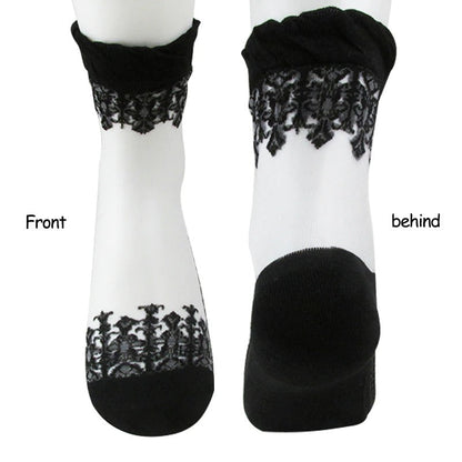 1 Pair - Women's Ultrathin Transparent Beautiful Elastic Socks