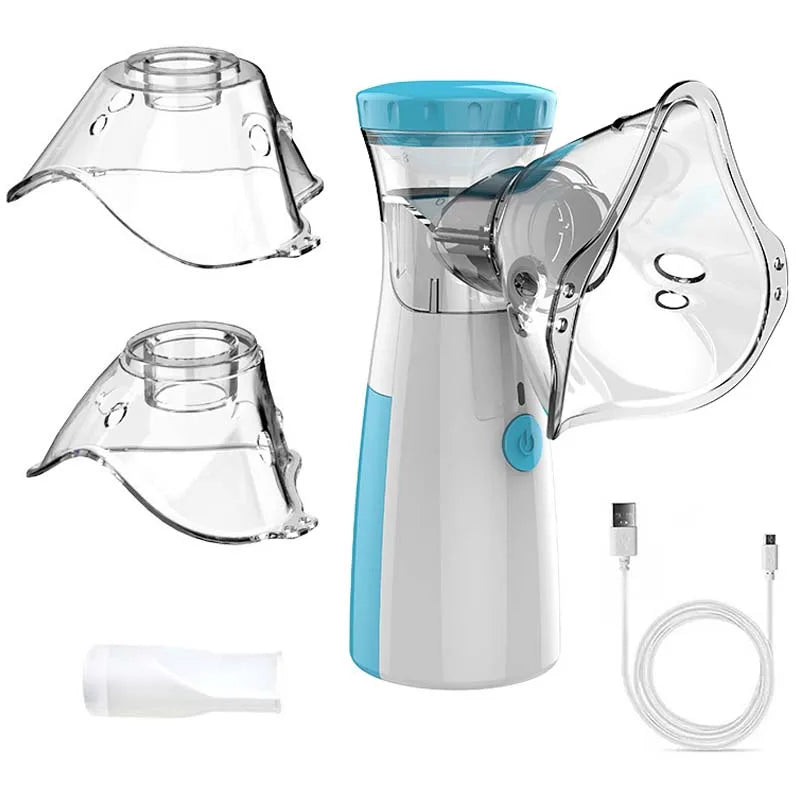 Mini Portable Nebulizer, Silent Handheld Inhaler, Ultrasonic Nebulizer, Medical Grade Atomizer, Digital Finger Oximeter for Children and Adults