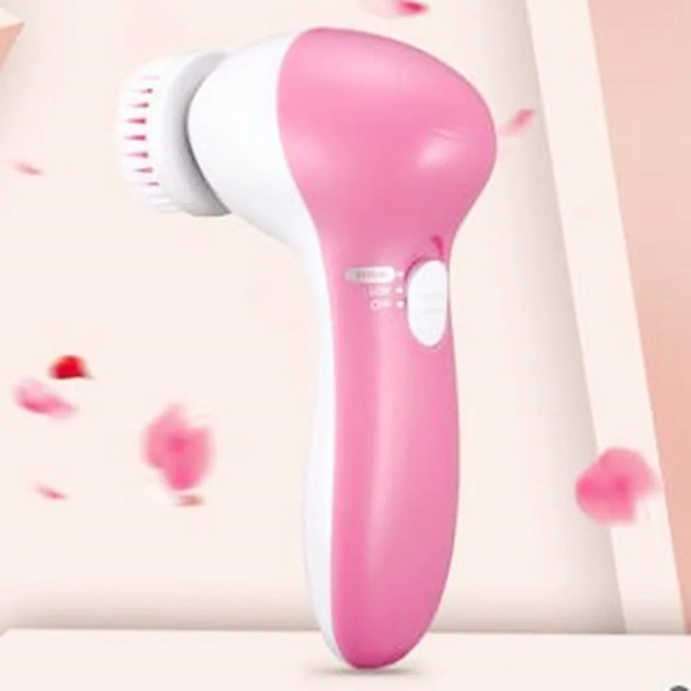 5 in 1 Cell Operated Cleaning Facial Massager Machine