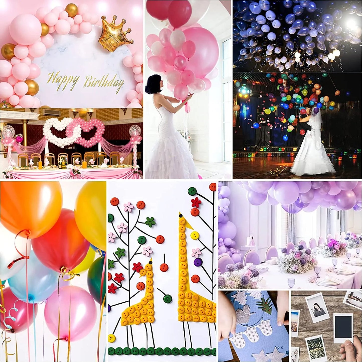 100Pcs Self Adhesive Strong Double Tape Sticker For Balloons