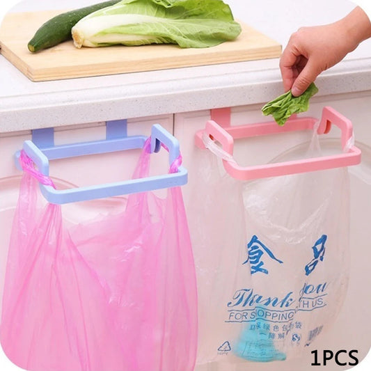 1PC Kitchen Cabinet Door Plastic Garbage Dustbin Bracket Trash Bag Holder