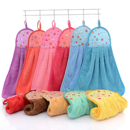 1Pcs Hanging Kitchen Microfiber Hand Towel
