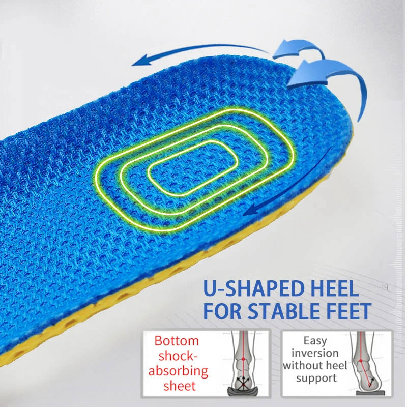 1 Pair - Insoles For Shoes Sole Mesh Deodorant Breathable Cushion