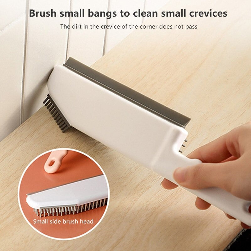 3 In 1 Style Cleaning Brush Silicone Kitchen Bathroom Countertop Window