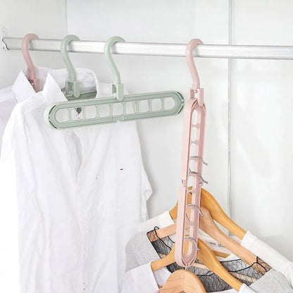 9 Hole Hanger Magic Clothes Foldable Hanger