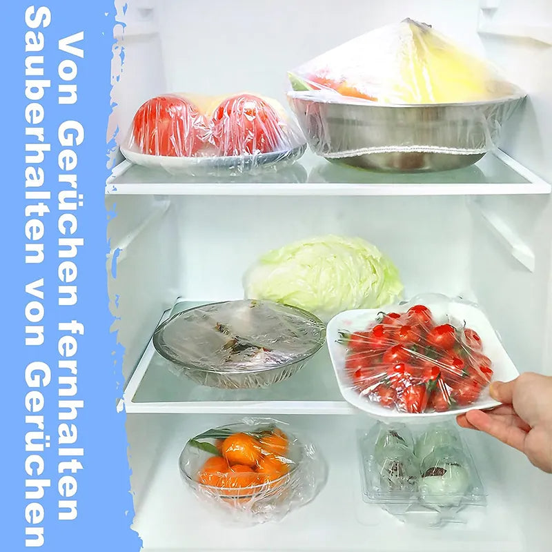 100Pcs Disposable Plastic Food Wrap