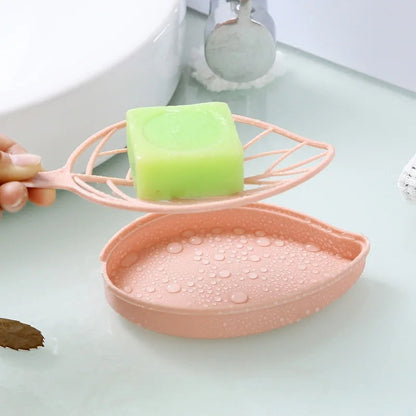 Leaf Shape Soap Holder Non Slip Soap Box