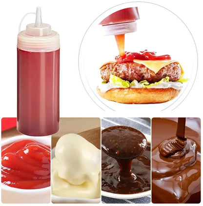 Pack Of 3 - Squeeze Condiment Plastic ketchup Bottles