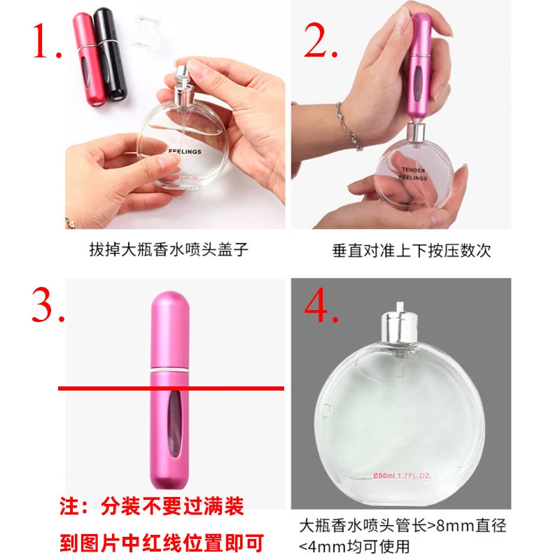 1Pcs 5ml Portable Mini Refillable Perfume Atomizer Bottle