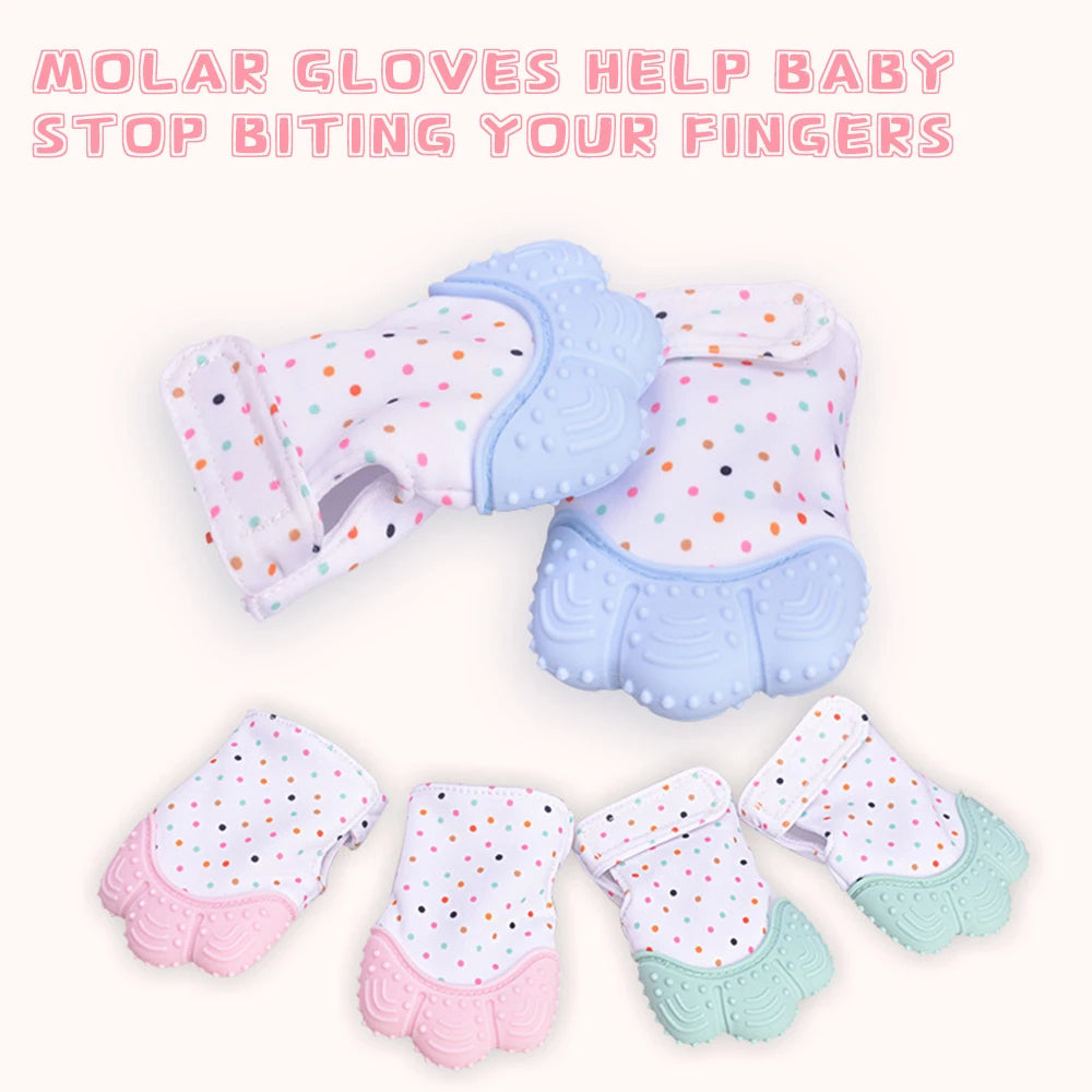 Newborn Baby Silicone Mitts Teething Mitten Glove 1Pc