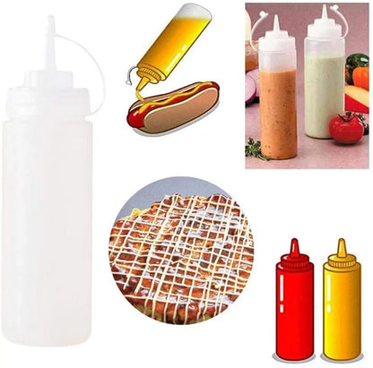 Pack Of 3 - Squeeze Condiment Plastic ketchup Bottles