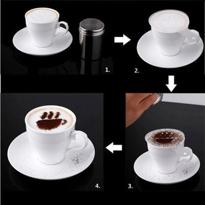 New 16 Pcs Pack Coffee Stencils molds chocolate filling cupcake barista decoration