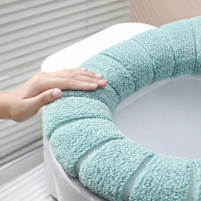 Toilet Seat Cushion Winter Velvet Warm Seat Cover