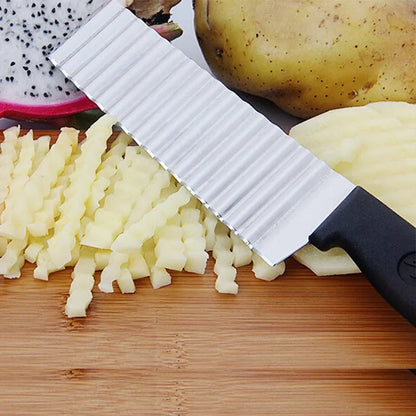 Stainless Wavy Potato Fries Cutter Knife