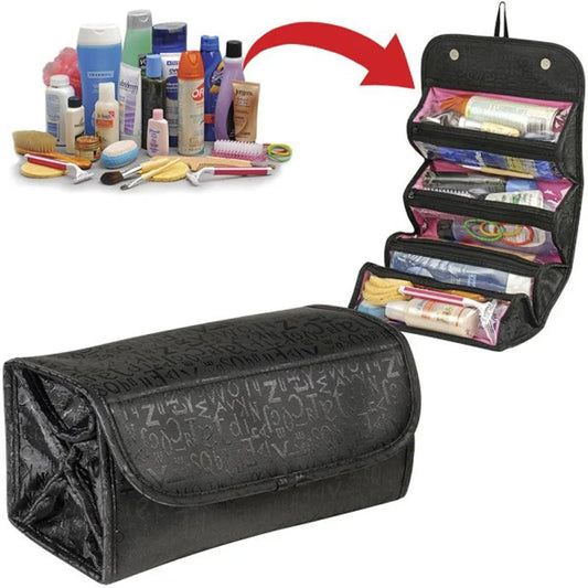 Roll N Go Travel Cosmetic Bag, Easy Roll Up