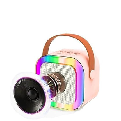 Portable Karaoke Bluetooth Speaker with Wireless Mics Dynamic Lights Gift