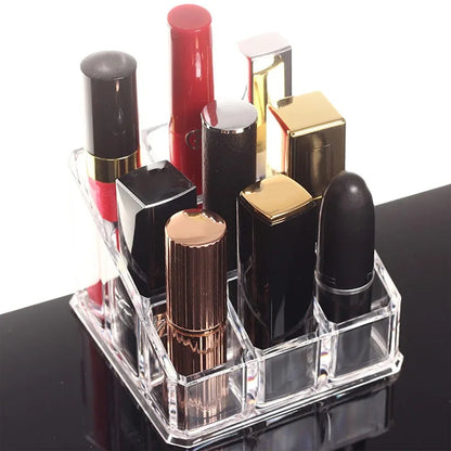 9 Grids Lipstick Acrylic Display Storage Box Transparent Makeup Organizer