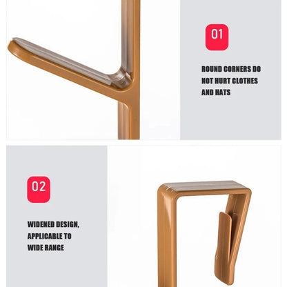 Over The Door Organizer Hanger Rack Coats Caps Clothes Holder with 5 Hooks