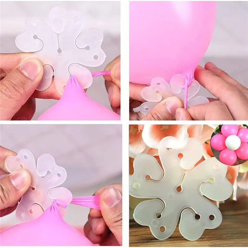 6Pcs Flower Shape Balloon Clip