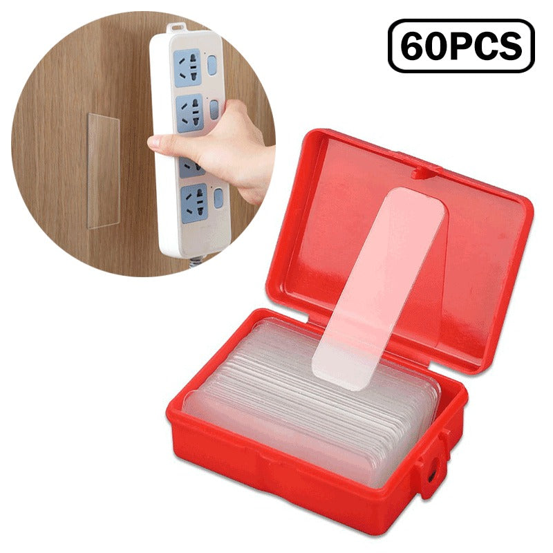 60Pcs/Box Transparent Non-marking Double Sided Stickers Tape