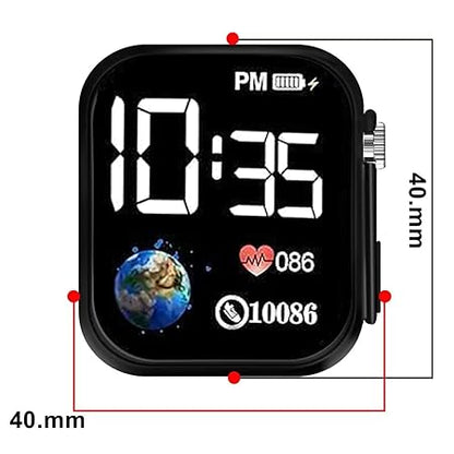PIRASO Digital led Ultra Watch for Kidz Under 4-14 Years, Water Proof, Silicon Strap, time Display Day Date with Side Button Function