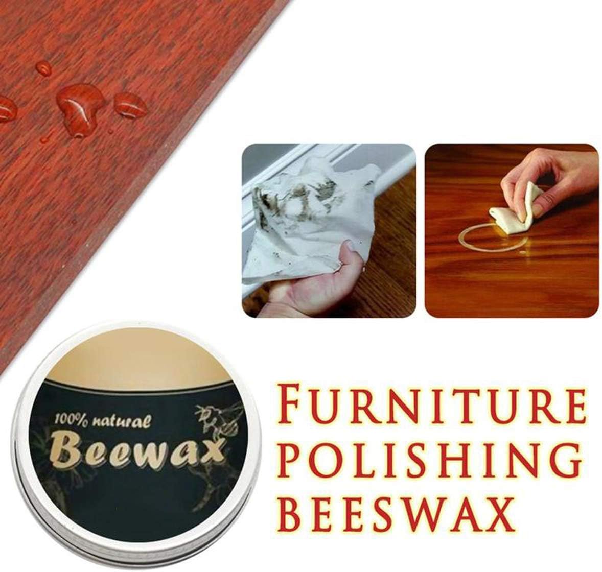 Beeswax P Wood Seasoning Beewax, Multipurpose Natural Wood Wax Traditional Beeswax Polish for Furniture, Floor, Tables, Chairs, Cabinetsolish For Wood & Furniture