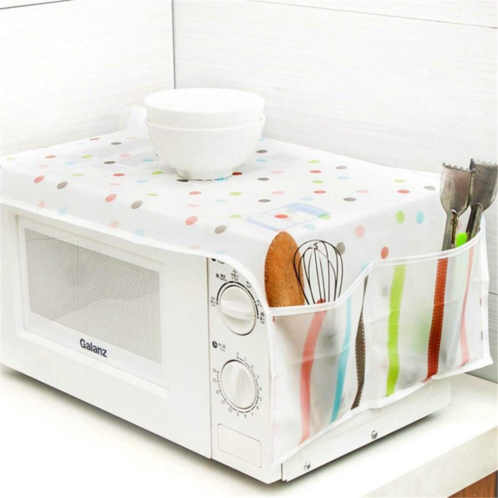 Microwave Oven Cover With Storage Pockets