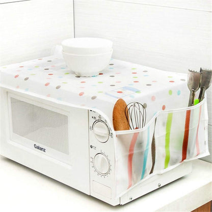 Microwave Oven Cover With Storage Pockets